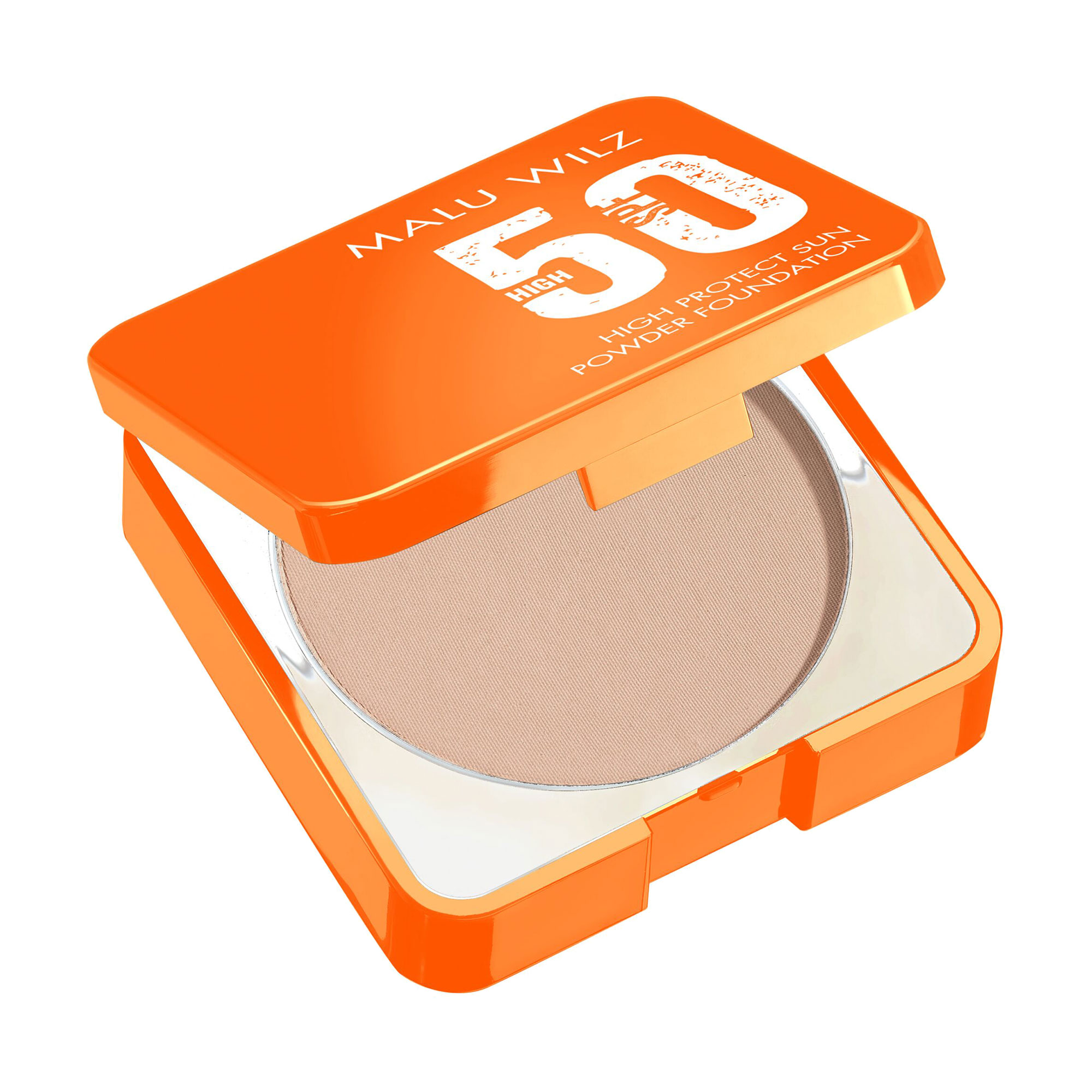 Тональна пудра для обличчя Malu Wilz High Protect Sun Powder Foundation, SPF 50, Холодний беж, 9.5 г
